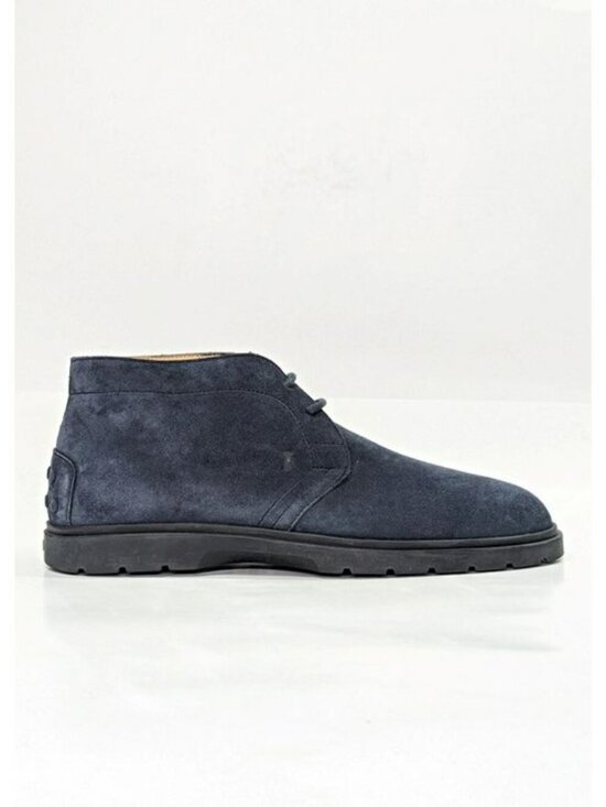 Tod\'s Men’s Blue Suede Desert Round Toe Ankle Boots Size 9.5 (MSRP $775) main image 4
